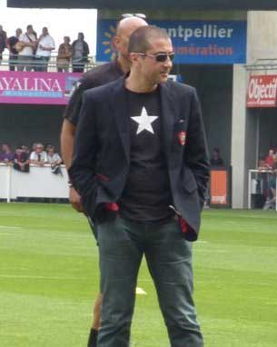 Mourad Boudjellal, au stade Yves du Manoir de Montpellier